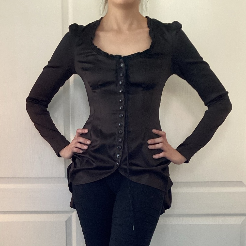 Betsey Johnson Victorian Goth Bustle Jacket